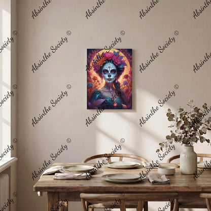 El Espíritu | Framed Canvas Wall Art | Dark Chicana Gothic Home Décor