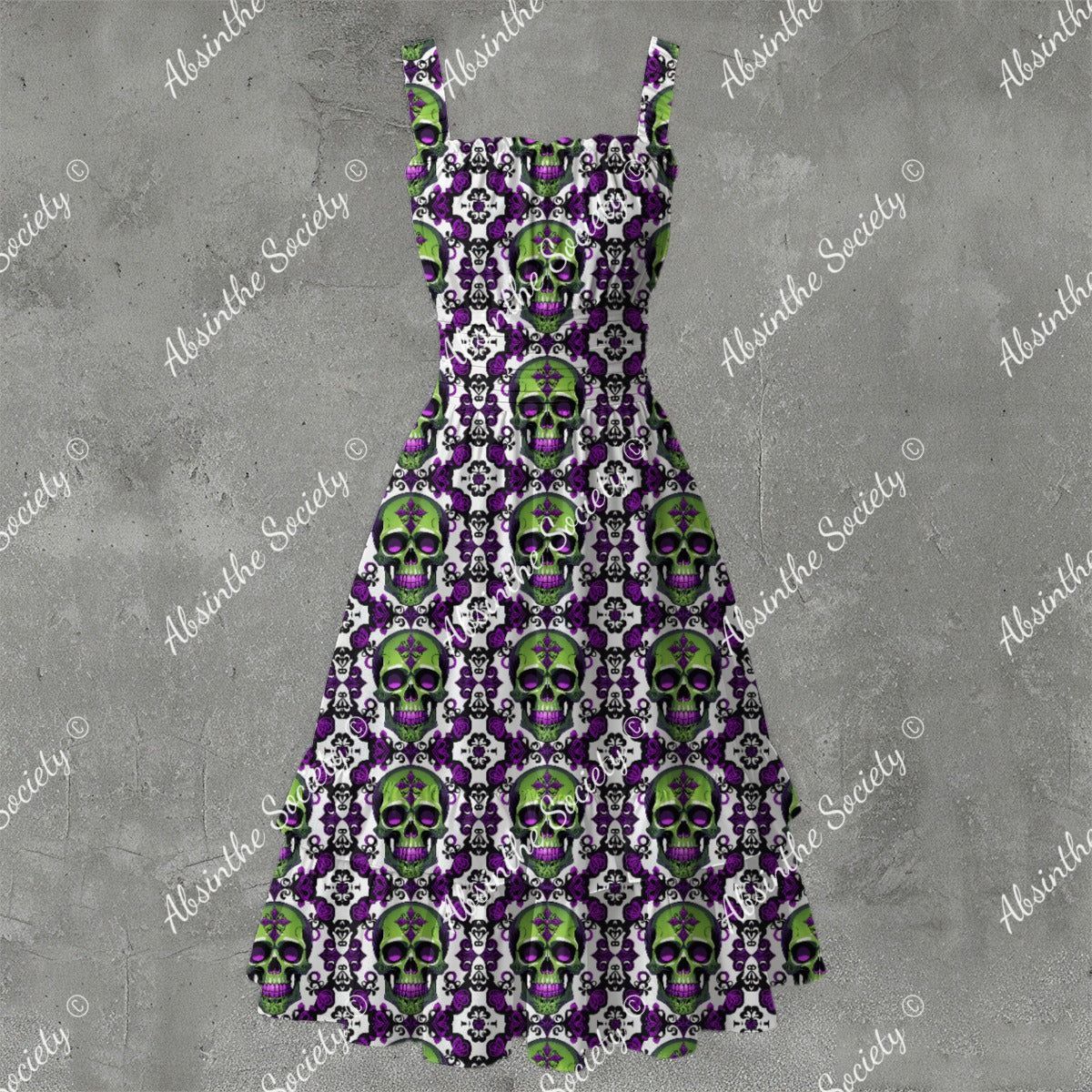 Absinthe Haze - Ruffle Hem Dress White