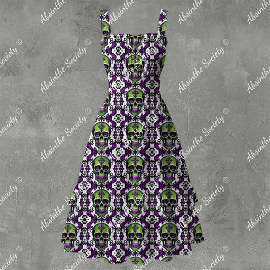Absinthe Haze - Ruffle Hem Dress White
