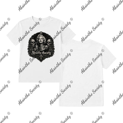 Marilyn Absinthe Society - T-Shirt Printed in USA White