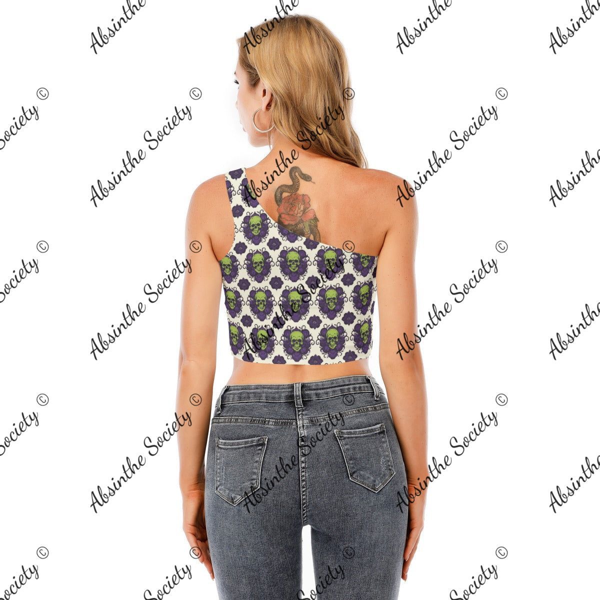 Absinthe Haze - One-Shoulder Cropped Top