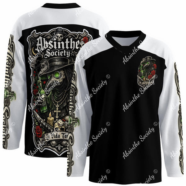La Vida Toxica - Plague Saint - Hockey Jersey White