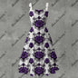 Rosa Victoriana Ruffle Hem Dress - Gothic Victorian Rose Elegant White
