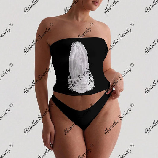 La Virgin Blanca - Strapless Tube Top Set White