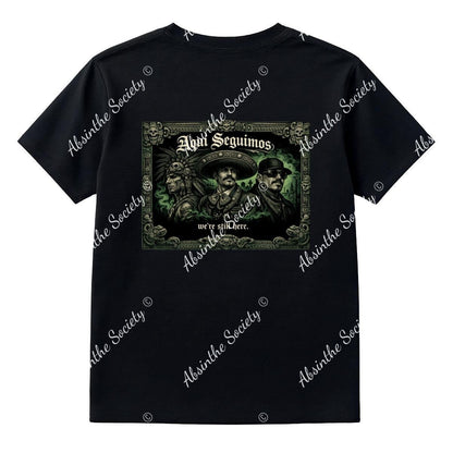 Aquí Seguimos — Timelines | Unisex Heavyweight T-Shirt | Printed in USA | Absinthe Society