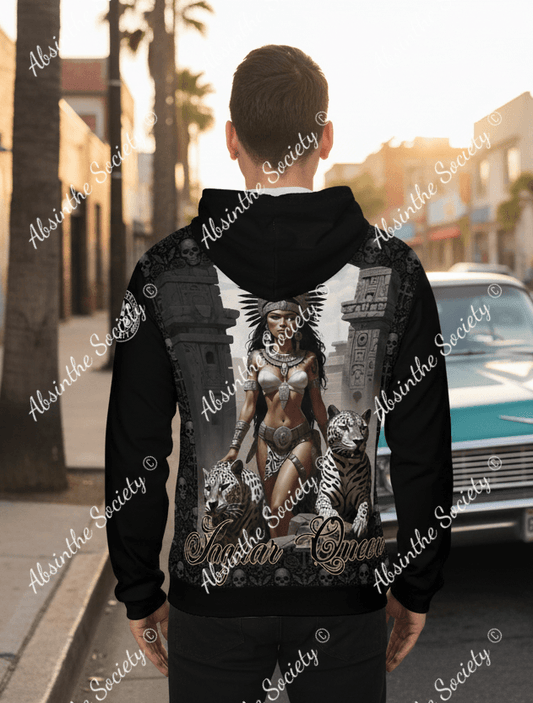Jaguar Queen - Zip Up Hoodie With Pocket