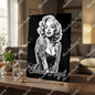 Eternal Angel | Marilyn Monroe Framed Canvas Wall Art | Dark Glamour Chicana Décor 30x41cm(12"x16") White