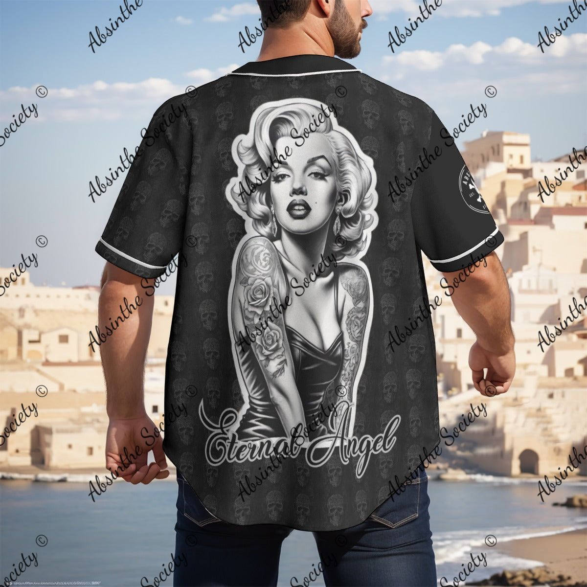 Eternal Angel | Marilyn Monroe Baseball Jersey | Dark Chicana Gothic Streetwear