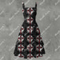 Crossed My Heart Ruffle Hem Dress - Gothic Sacred Heart Elegant White
