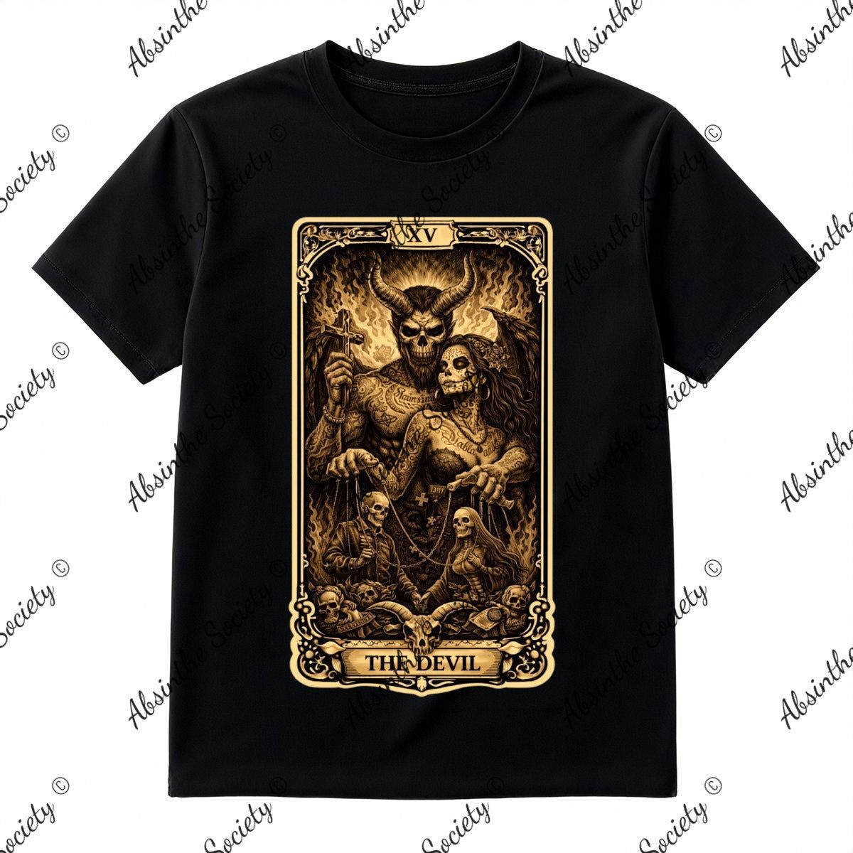 Major Arcana The Devil unisex T-Shirt Printed in USA