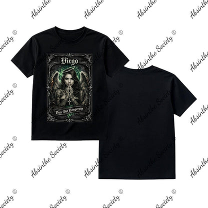 Virgo - Pure but Dangerous T-Shirt Printed in USA Black