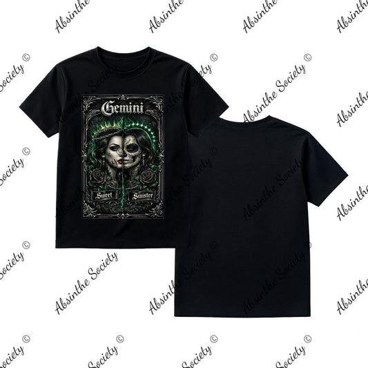 Gemini T-Shirt Printed in USA Black