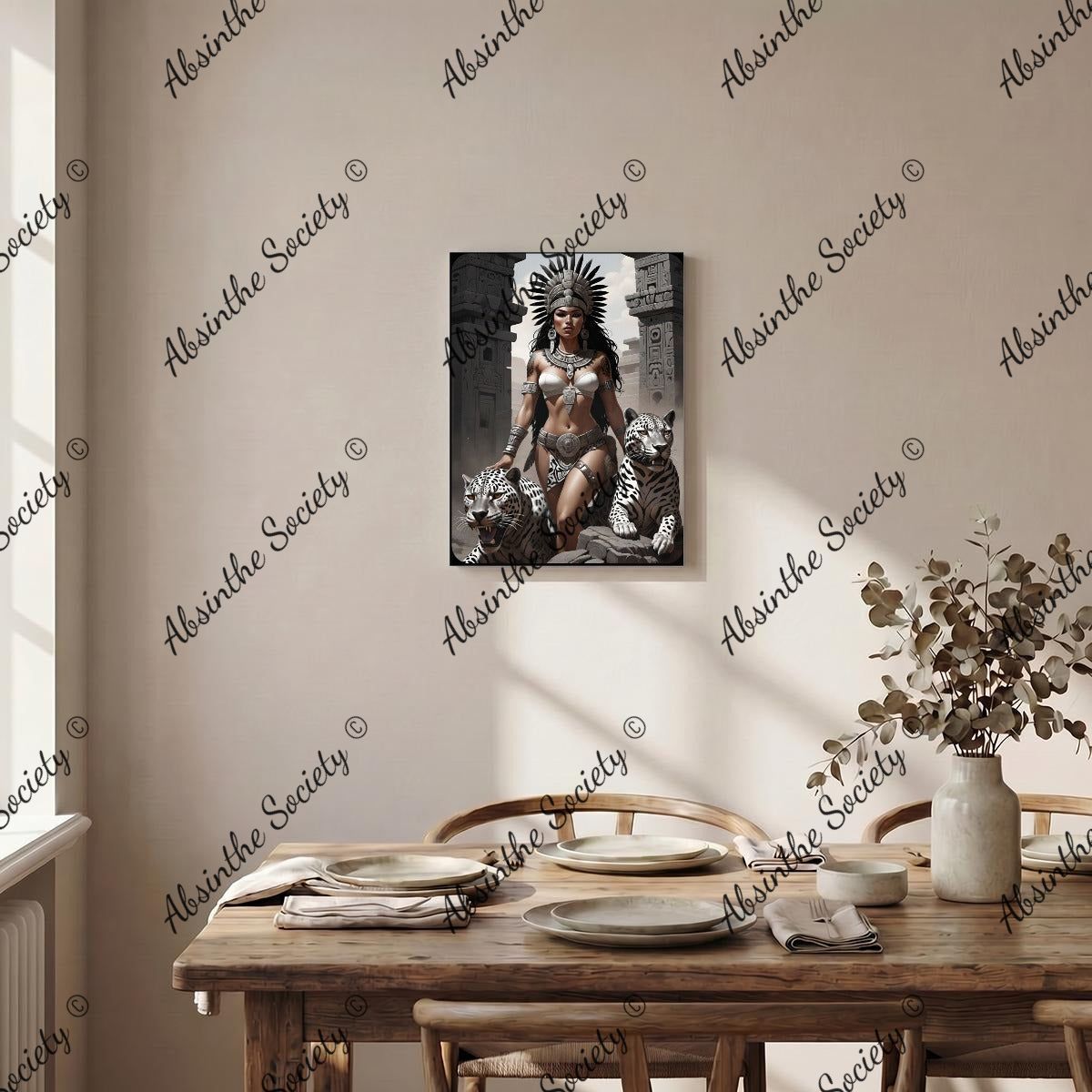 La Reina | Framed Canvas Wall Art | Dark Chicana Gothic Home Décor