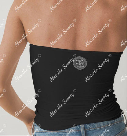 Indigenous Pride | Double-Layer Strapless Top | Dark Chicana Streetwear