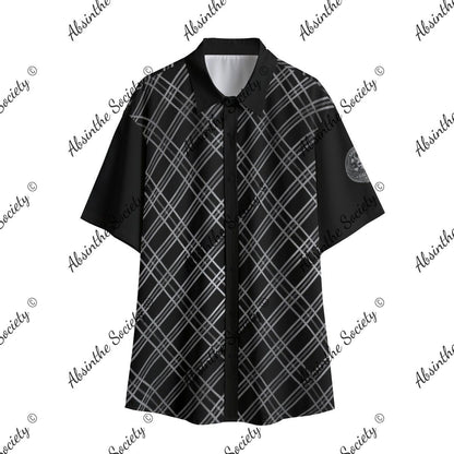 Get Faded | Black & Silver Fade Short-Sleeve Shirt | Dark Chicano Style White