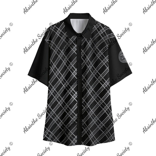 Get Faded | Black & Silver Fade Short-Sleeve Shirt | Dark Chicano Style White
