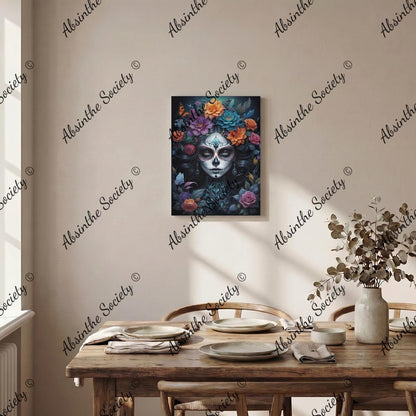La Vela | Framed Canvas Wall Art | Dark Chicana Gothic Home Décor