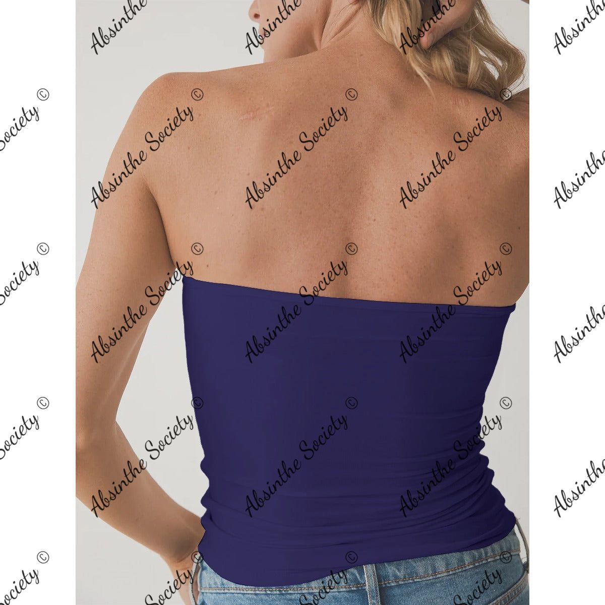 Haunted Harmony - Double-Layer Strapless Top