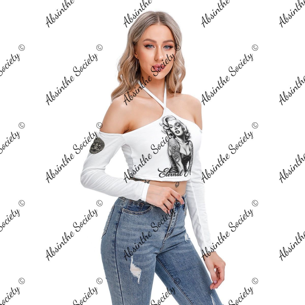 Eternal Angel-Marilyn Monroe | Halter Lace-Up Top | Dark Chicana Gothic Streetwear