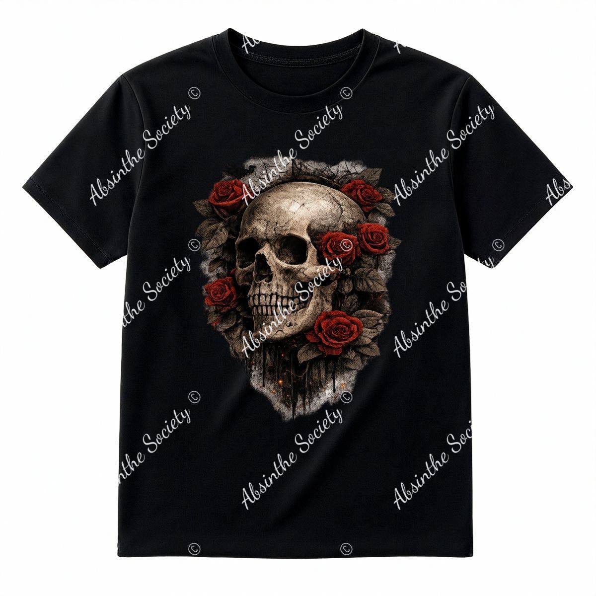 Rose Skull T-Shirt | Printed in USA
