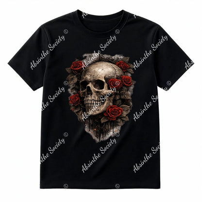 Rose Skull T-Shirt | Printed in USA