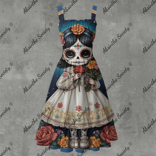 Candy Charm - Ruffle Hem Dress White