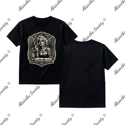 Tattooed Marilyn T-Shirt | Absinthe Society Black