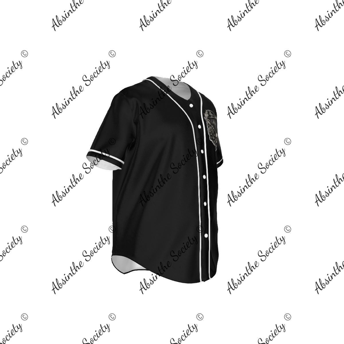 La Vida Toxica - Plague Saint & The Widow Grayscale - Baseball Jersey
