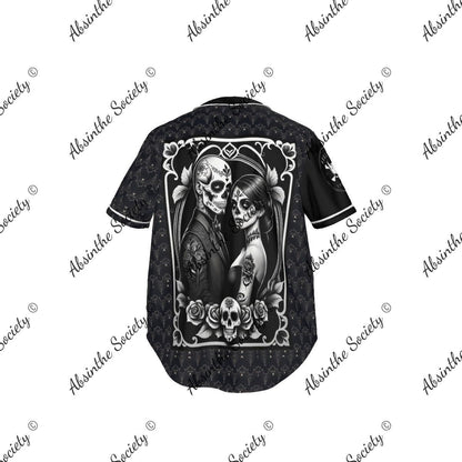 Ghostly Glamor All-Over Print Short Sleeve Baseball Jersey
