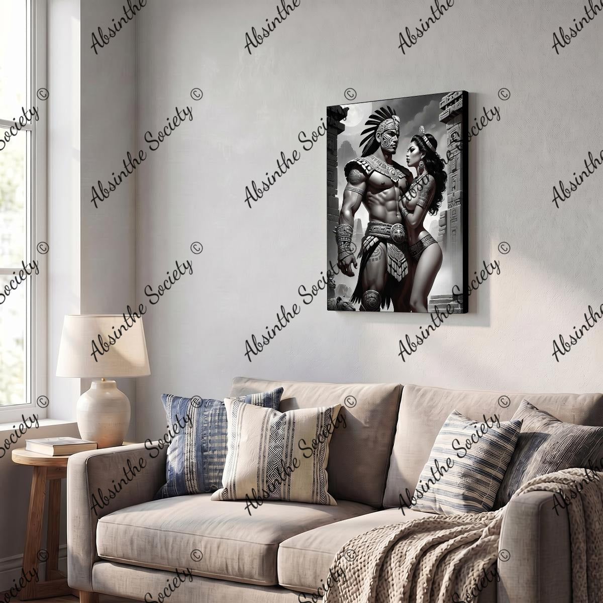 La Oscuridad | Framed Canvas Wall Art | Dark Chicana Gothic Home Décor