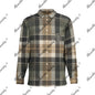 Street Plaid Print | Brown & Tan Long-Sleeve Shirt with Pocket | Chicano Earthtone Streetwear White