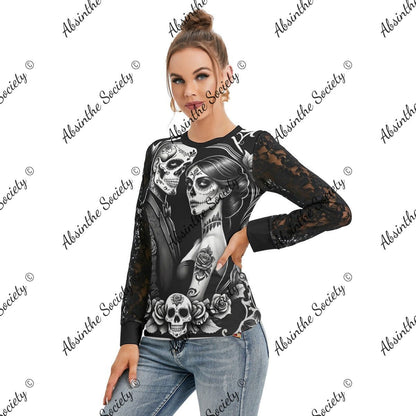 Ghostly Glamor- Shirt with Black Lace