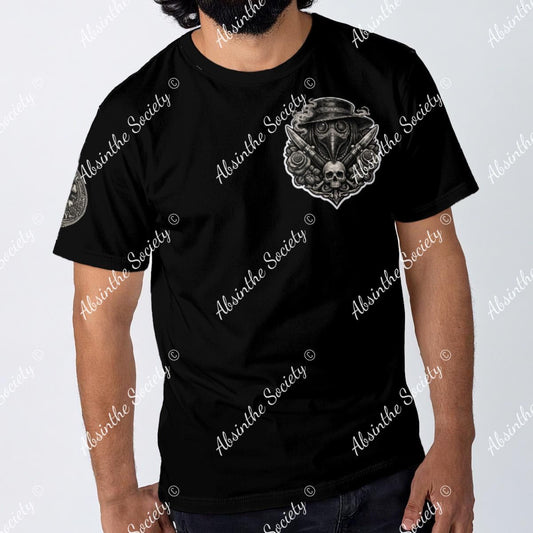 La Vida Toxica - Plague Saint Grayscale Unisex T-Shirt | 190GSM Cotton White