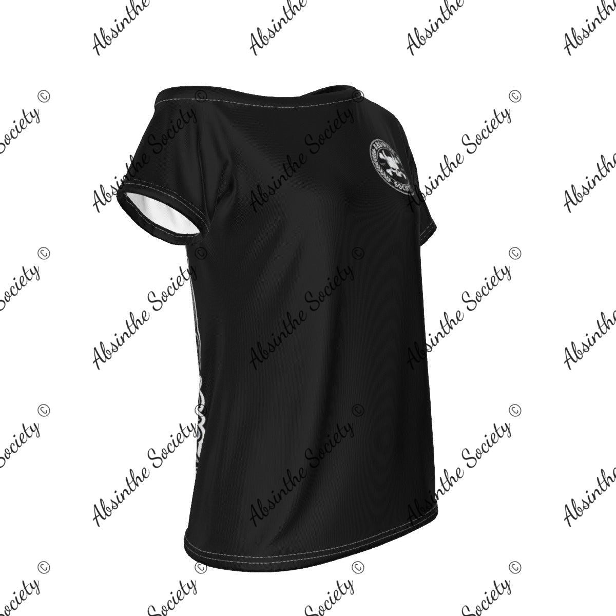 Absinthe-Society Midnight Elegance - Off-Shoulder T-shirt