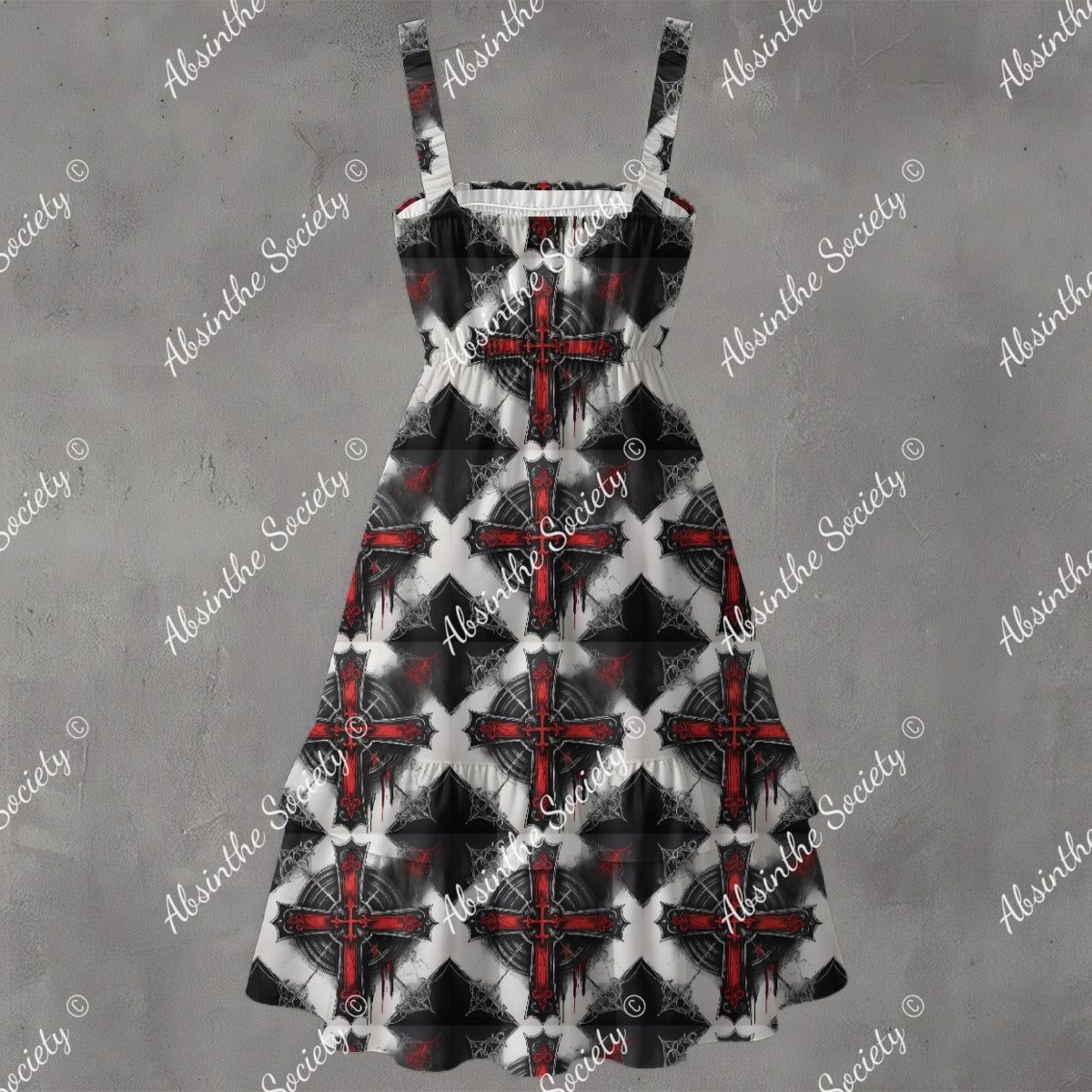 Conviction Ruffle Hem Dress - Gothic Devotional Elegant