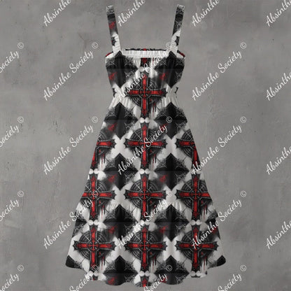 Conviction Ruffle Hem Dress - Gothic Devotional Elegant