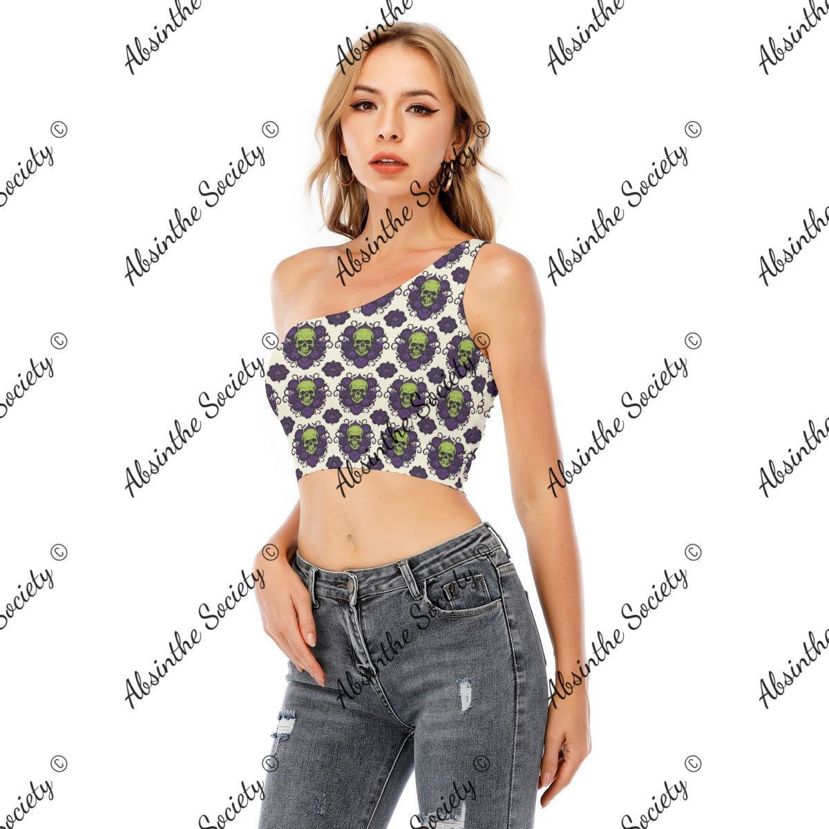 Absinthe Haze - One-Shoulder Cropped Top