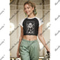 Good Girls Go To Heaven, Bad Girls Go Everywhere- Mae West - Cropped T-shirt White