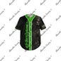 La Reina | Lime Green Baseball Jersey with Pinstripes | Chicana Dark Streetwear White