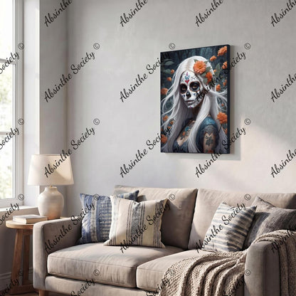La Luna | Framed Canvas Wall Art | Dark Chicana Gothic Home Décor