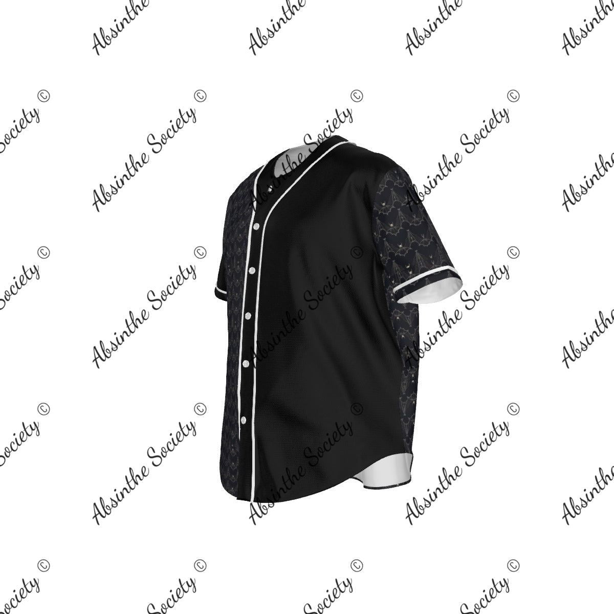 Ghostly Glamor All-Over Print Short Sleeve Baseball Jersey