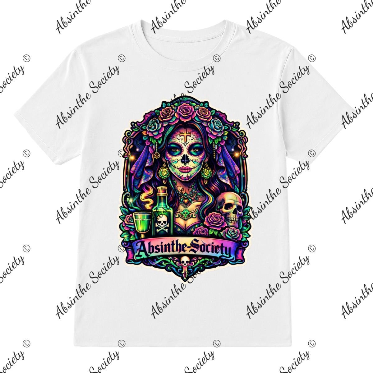 Absinthe Society Catrina Color - T-Shirt Printed in USA