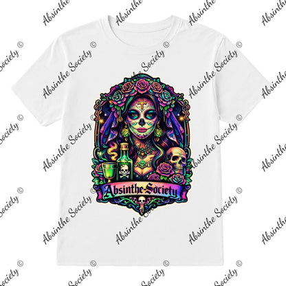 Absinthe Society Catrina Color - T-Shirt Printed in USA