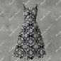 Gothic Lace Ruffle Hem Dress - Dark Romantic Elegant White
