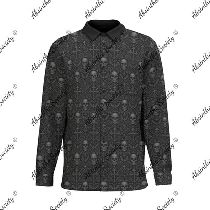 Ethereal Noir-Long Sleeve Shirt With Pocket