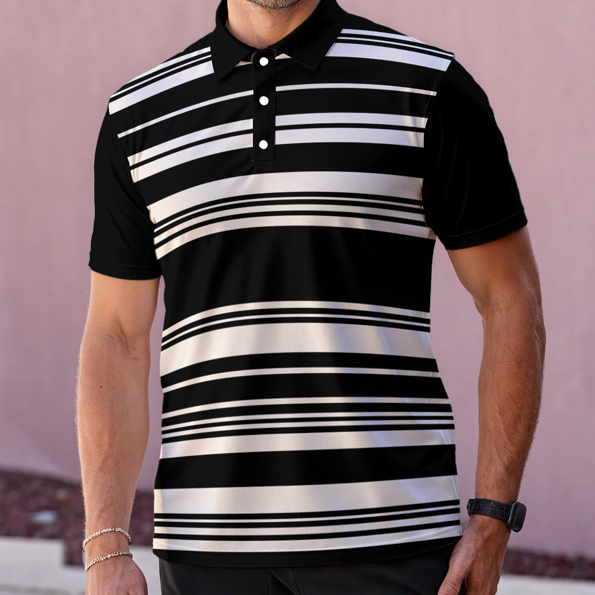 The OG | Polo Collar Jersey | Dark Chicano Gothic Streetwear White