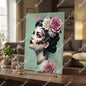 Victorian Catrina | Framed Canvas Wall Art | Dark Chicana Gothic Home Décor 30x41cm(12"x16") White