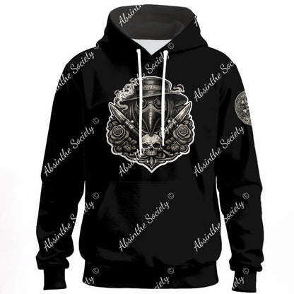 La Vida Toxica - Plague Saint Grayscale Unisex Pullover Hoodie | 310GSM Cotton