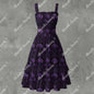 Moonlit Garden Ruffle Hem Dress - Gothic Floral Elegant White