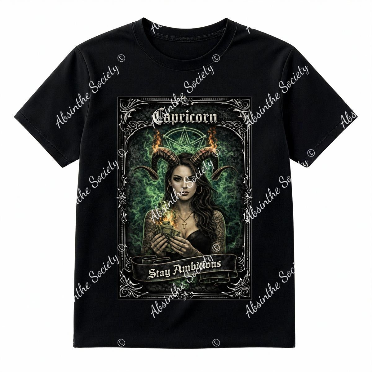 Capricorn - Stay Ambitious T-Shirt Printed in USA